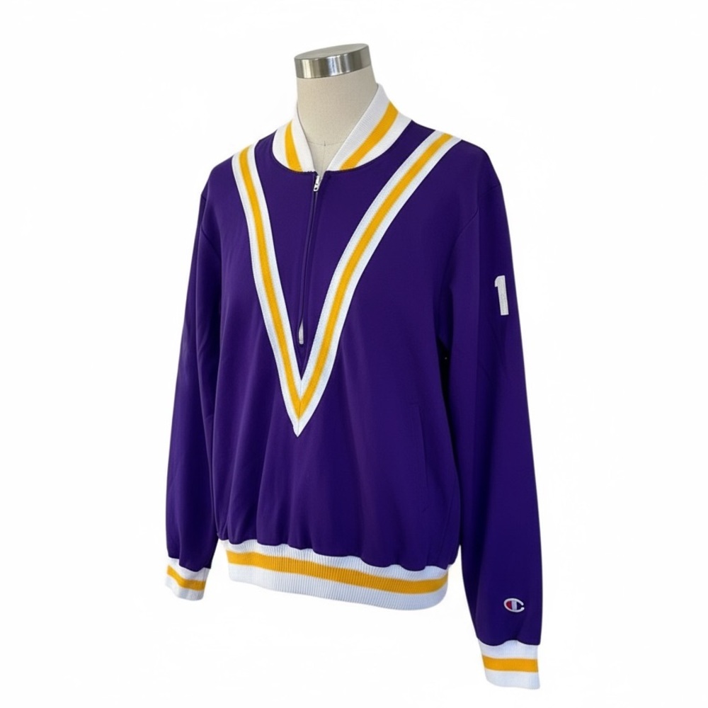 Vintage 1980s Champion Panthers Cheerleader Long Sleeve Sport Zip Top